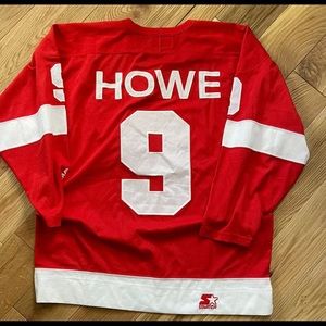 Vintage Detroit Red Wings Geordie Howe jersey- Large
